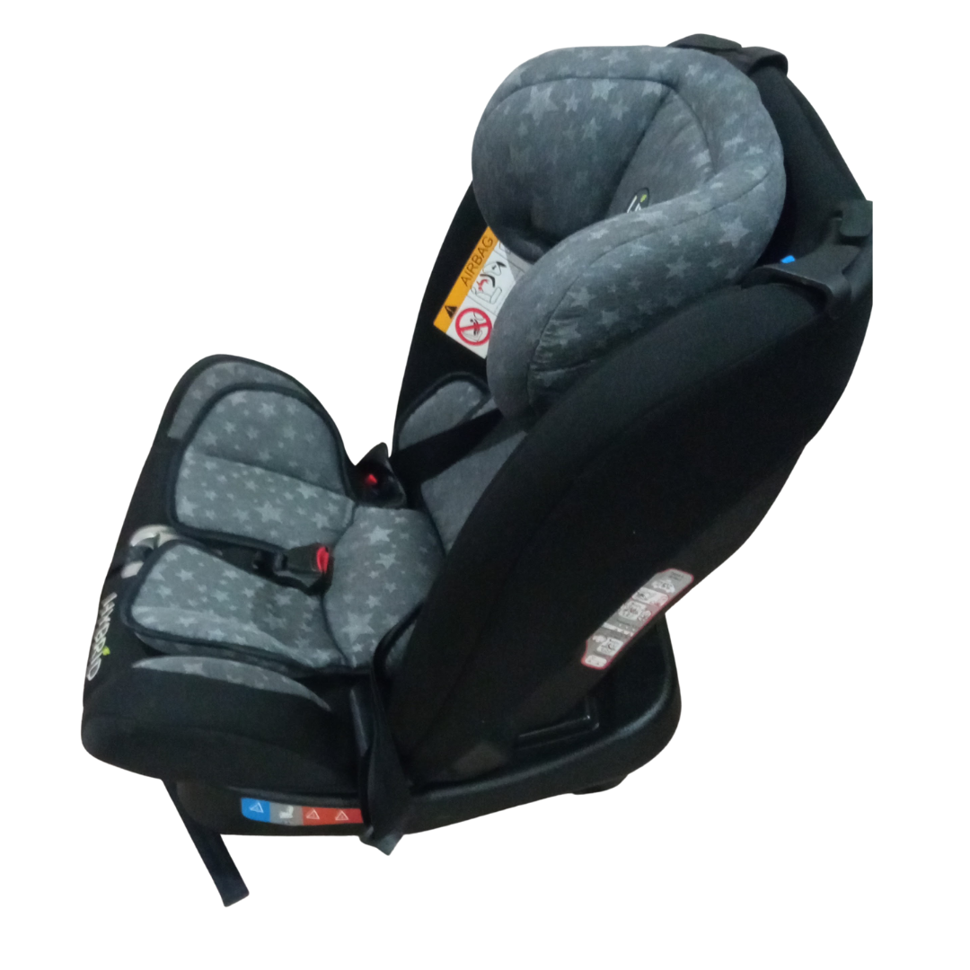 Car Seat - Group 1/2/3 and Group 0+ / Moni Hybrid Premium Grey Stars